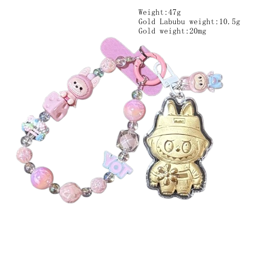 Gold Au999 Labubu Charms