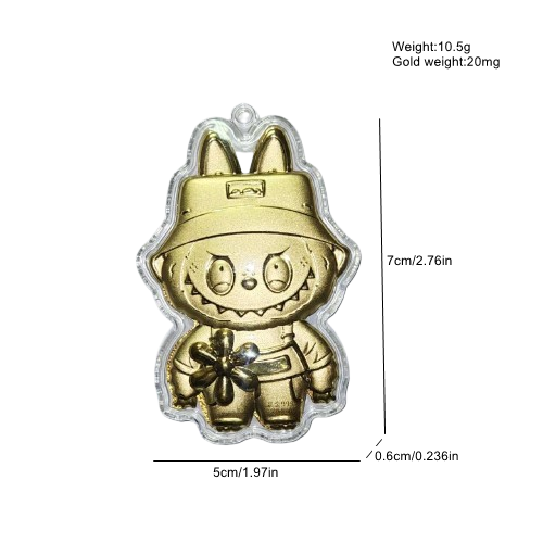 Gold Au999 Labubu Charms